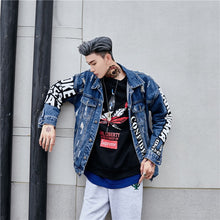 Load image into Gallery viewer, Graffiti Denim Jacket