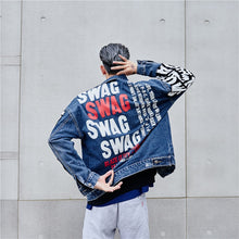 Load image into Gallery viewer, Graffiti Denim Jacket