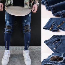 Load image into Gallery viewer, Ripped Slim Fit Street Style Denim Jeans