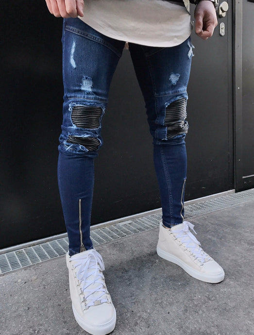 Ripped Slim Fit Street Style Denim Jeans