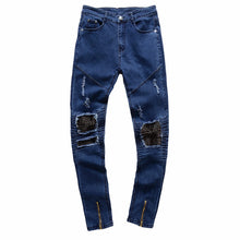 Load image into Gallery viewer, Ripped Slim Fit Street Style Denim Jeans